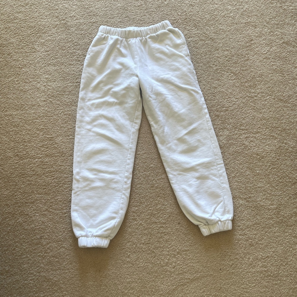 Brandy Melville White Rosa Sweatpants